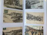 an old photo of a book opened to show pictures of a city