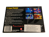 a back cover of a video game with a picture of a castle