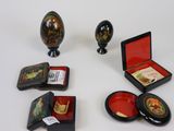 a small collection of asian items on a table