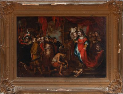 an image of a painting of a group of people in a room
