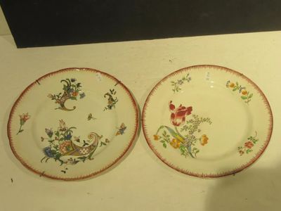two plates that are sitting on a table