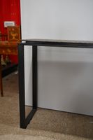 Grande console à plateau en bronze martelé et patiné doré, p… (photo 2)
