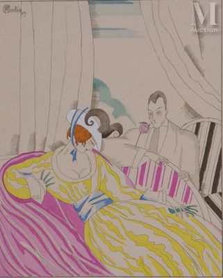 MARTIN Charles (1883-1934) La femme sur le divan