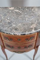 Commode demi-lune en bois de placage et marqueterie ouvrant … (photo 6)
