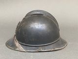 a helmet sitting on the floor on the floor