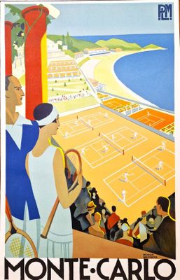 an image of a poster advertising a tennis match in monte carlo