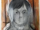 a painting of a young boy with a sad look on his face