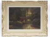 une image représentant un tableau d'une cabane dans les bois