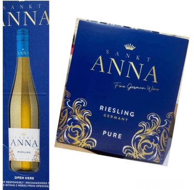 Lot d'environ 8 cubis de riesling en 1,5 litre chacun 13°5 c…