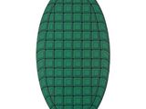 coussin de chaise ovale à carreaux verts