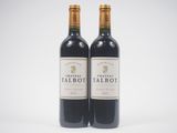 deux bouteilles de vin rouge posées l'une à côté de l'autre sur une surface blanche