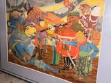 a picture of a painting on the wall of a room