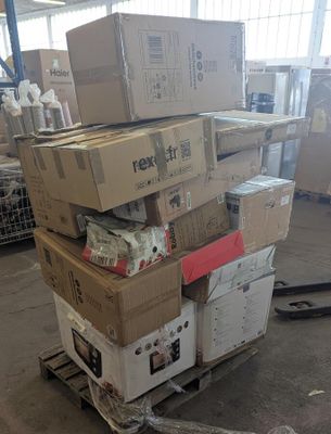 many boxes stacked on top of each other in a warehouse