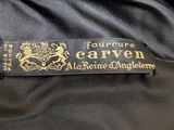 a close up of a label on a black jacket