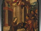une image représentant un tableau où l'on voit un homme à genoux devant une femme
