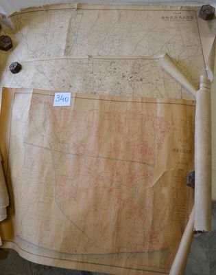 a large piece of paper with a map on top of it