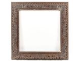 an old wooden frame on a white background