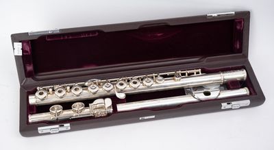an image of a flute in a case on a white surface