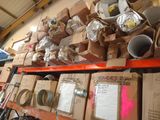 many boxes of food on a shelf in a store