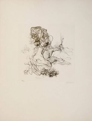 l'image d'un dessin représentant une femme assise sur une chaise