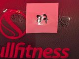 a sticker on the seat of a car with a picture of a man and a woman on it