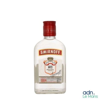 a bottle of smirnoff on a white background