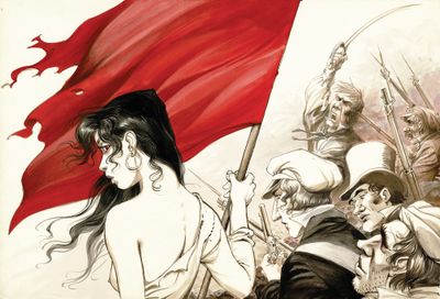 Yslaire = Sambre, La liberté guidant le peuple, dessin origi…
