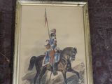 a picture of a man riding a horse next to a picture of a man on a horse
