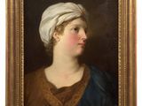 a painting of a woman in a white turban
