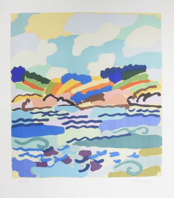 LAPICQUE Charles (1898-1988) "Les bords du Trieux" (1961) - Photo 1