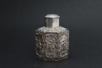 Boîte à thé en argent anglais — Samuel Walton Smith - Photo 1