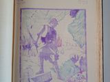 a book with a drawing of a man on it