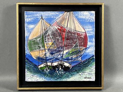 Jules ALVARD (né en 1945). La Course.