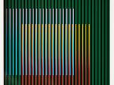 an image of a painting of colorful bars on a white background