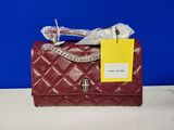Pochette authentique en cuir matelassé rouge Chanel