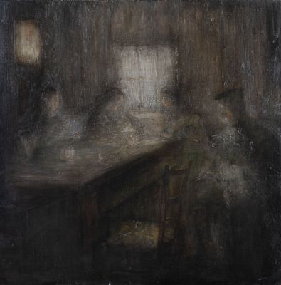 Hervé THIBAULT (né en 1944) Scène paysanne - Photo 1