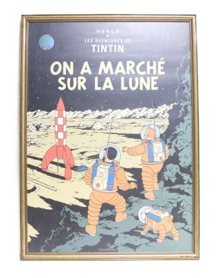 les aventures de TINTIN : Affiche « On a marché sur … - Photo 1
