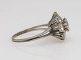 an old cut diamond ring set in white gold