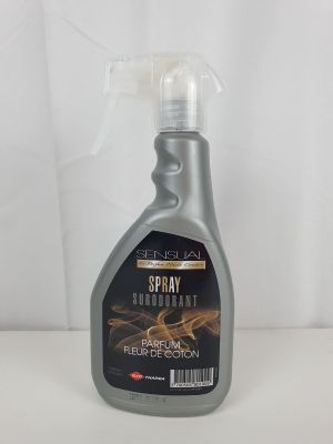 a bottle of spray on a table with a white background