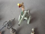 many figurines that are sitting on a table
