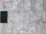a map of europe with a black book on it