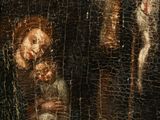 an image of a painting of a man with a crucif on a cross