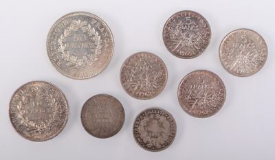 MONNAIES. Lot de pièces en argent