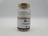 a close up of a jar of vitamin supplements on a white surface