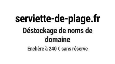 Nom de domaine serviette-de-plage.