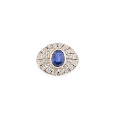 a sapphire and diamond ring