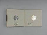 packaging of a silver coin with a silver design on it
