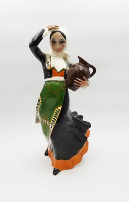 figurine of a woman holding a pot and a jug