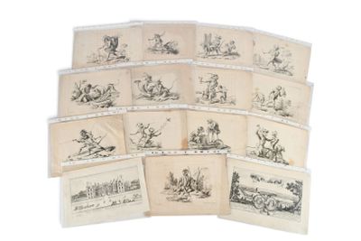 beaucoup de vieilles cartes postales sur lesquelles figurent des dessins de personnes