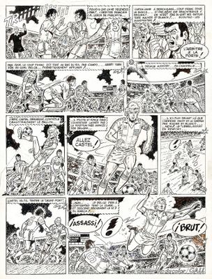 une bande dessinée en noir et blanc représentant un homme à moto